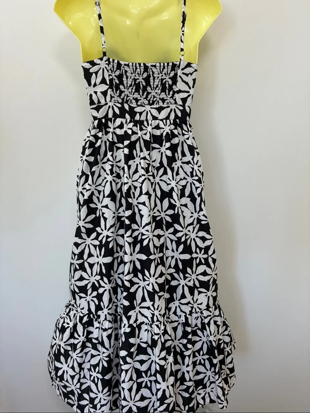 J. Crew Black & White Floral Tie-Front Maxi Dress Nwot Size 4